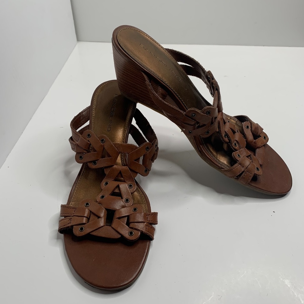Bandolino | Brown Strappy Wedges size 8M